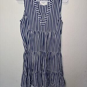 Pomander Place Tuckernuck Stripe Cotton Poplin Kenzo Dress Womens S Blue White